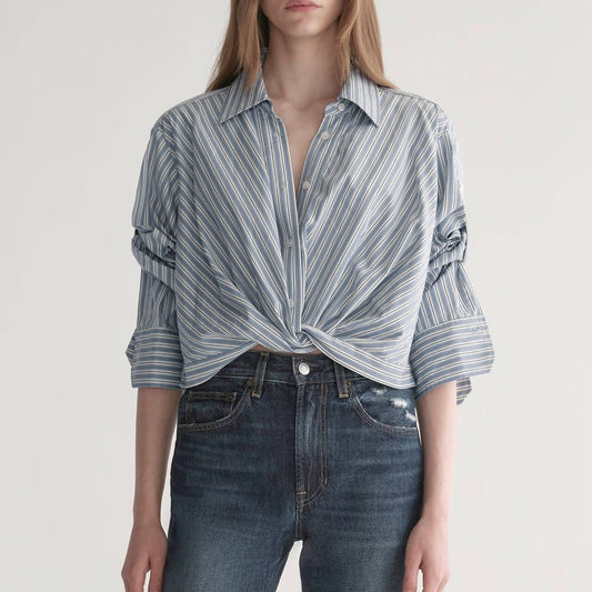 A.L.C. - Leo Cropped Cotton Shirt