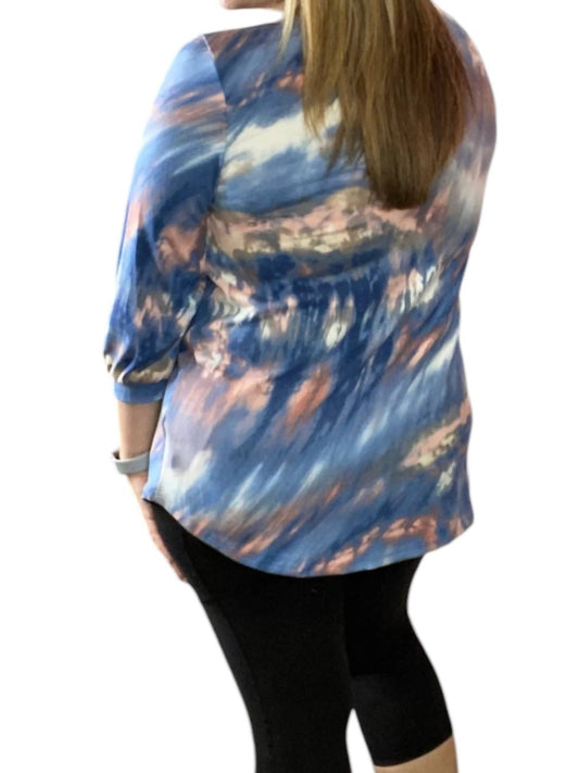 Honeyme - Sunset Sky 3/4 Sleeve Top
