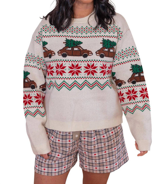 Wishlist - Christmas Tree Car Fair Isle Sweater