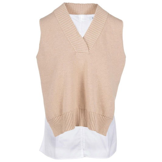 Naadam - Mixed Media V Neck Sweater Vest