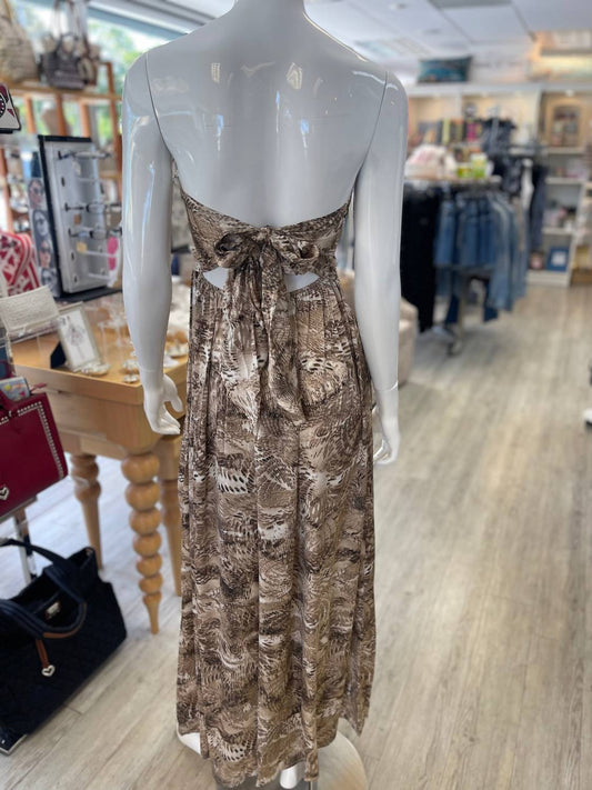 Kld. Signature - Women's Strapless Satin Jumpsuit