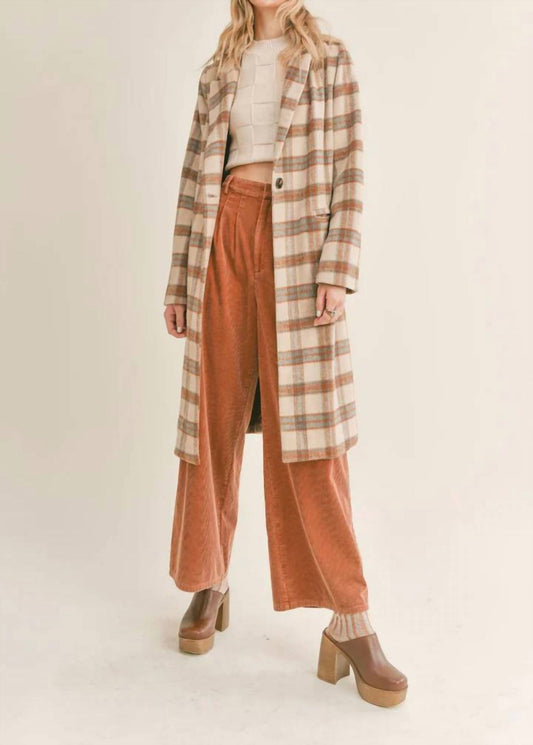 Sage The Label - Plaid Trench Coat