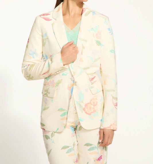Fdj - Textured Printed Long Sleeves Blazer
