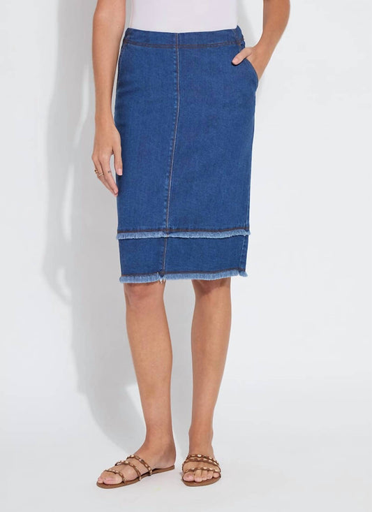 Lysse - Evelina Fringed Denim Pencil Skirt
