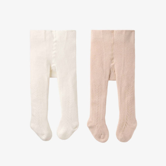 Elegant Baby - Baby Pointelle Tights - Set Of 2