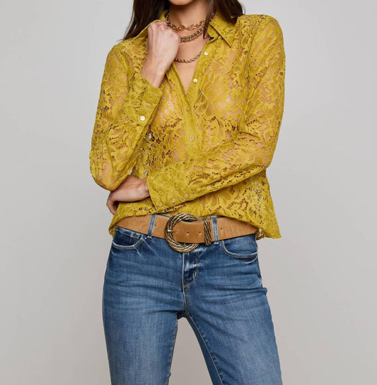 L'Agence - Maia Lace Buttondown Blouse