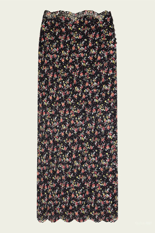Rabanne - Women's Floral-print Midi Skirt