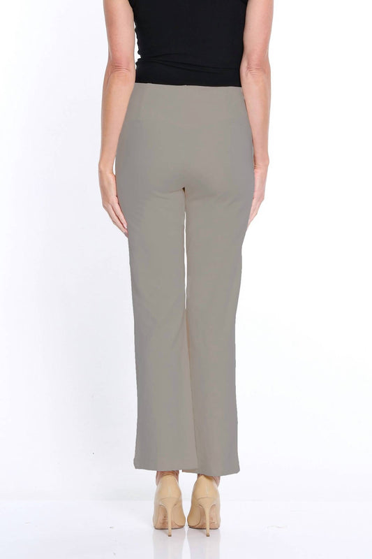 Multiples - Ponte Pin Tuck Flare Pants