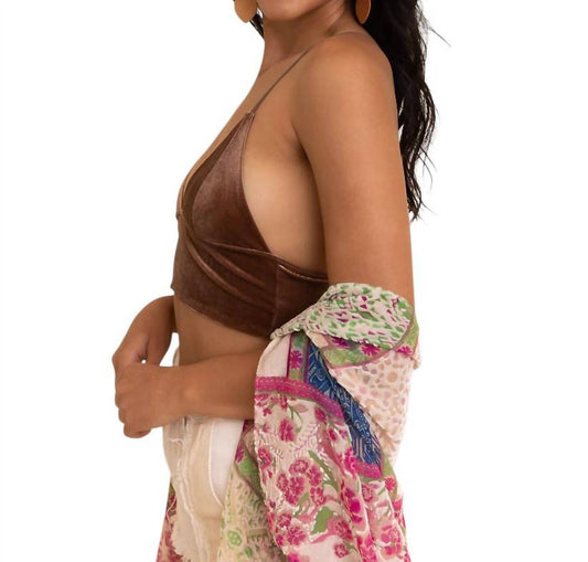 Leto - Velvet Longline Bralette