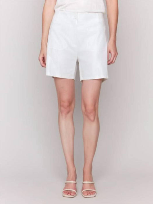 Charlie B - Foil Linen Stretch Short