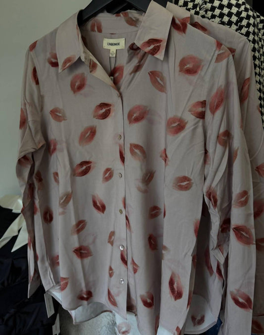 L'Agence - Women's Holly Button Front Blouse