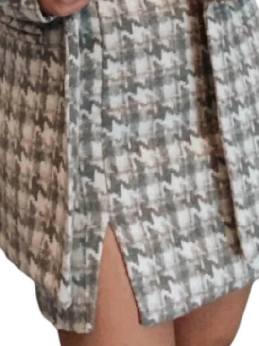 Entro - Houndstooth Mini Skirt