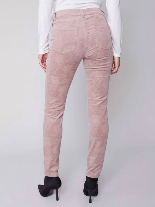 Charlie B - Printed Corduroy Stretch Pant