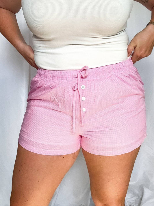 Le Lis - Women's Beachside Checkered Shorts