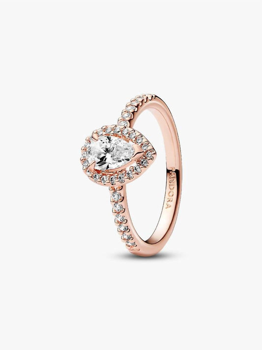 Pandora - Sparkling Pear Halo Ring