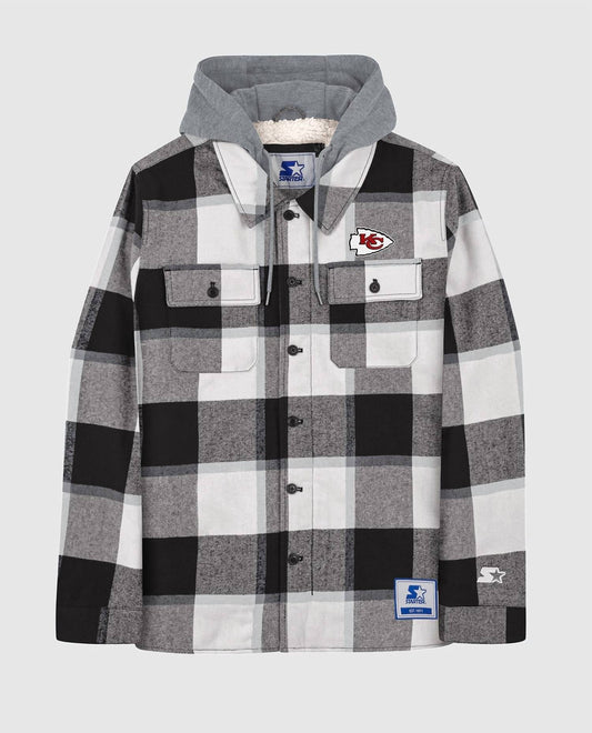 Starter - Men's Kansas City Chiefs The Big Joe Sherpa Lined Plaid Jacket