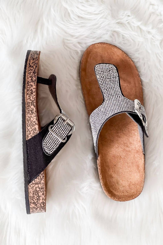 Qupid - Women Sparkle Sandals