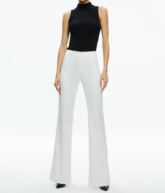 Alice + Olivia - Lara Mid Rise Side Stripe Slit Pant
