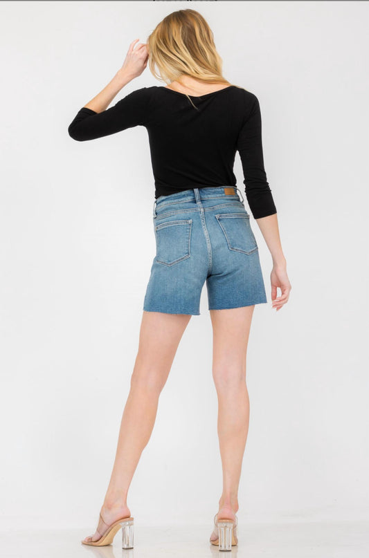 Judy Blue - Cut Off Mid Thigh Jean Shorts