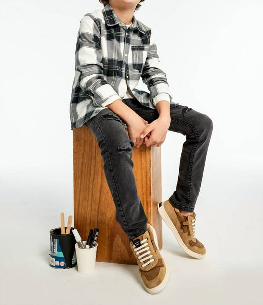 Mayoral - Boys' Soft Plaid Flannel Long Sleeve Shirt