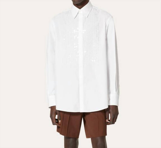 Valentino - Embroidered Cotton Shirt Jacket