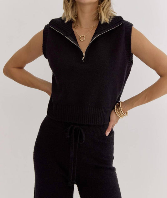 Entro - Knit Half Zip Top