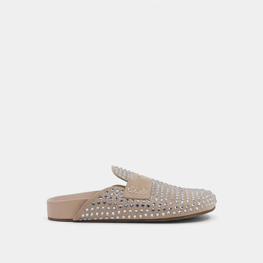 Shu Shop - Tracy Faux Leather Rhinestone Slippers