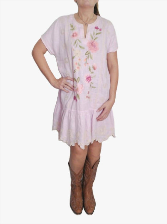 Johnny Was - DELLA RELAXED LINEN FLOUNCE DRESS