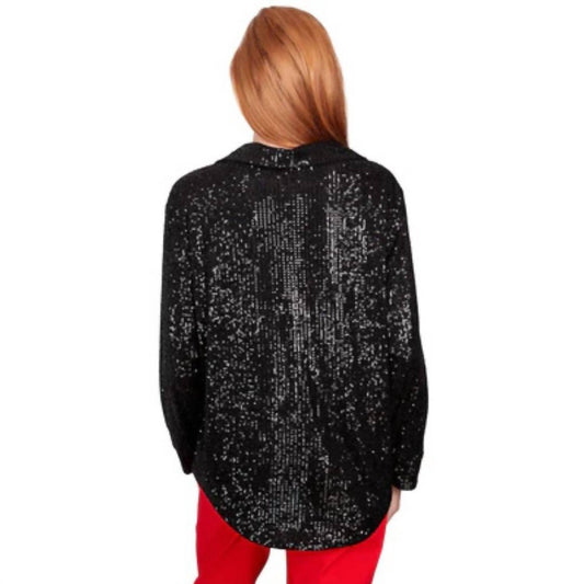 Ruby Rd. - Sequin Snap-Front Shirt Jacket