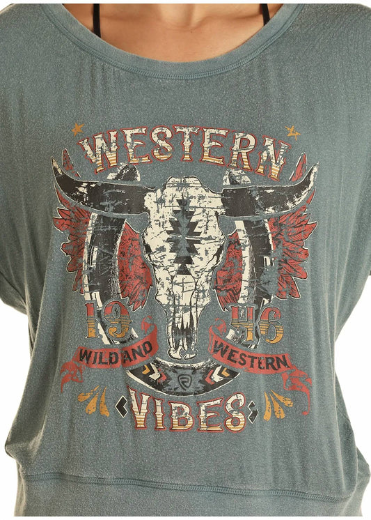Rock & Roll Cowgirl - Western Vibes Graphic Tees