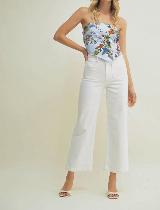 Just Black Denim - Patch Pocket Wide Leg Flare Jean