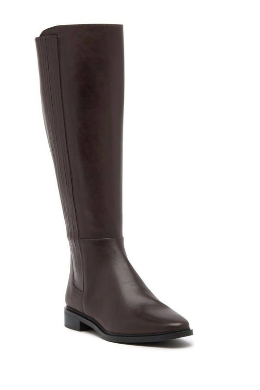 Calvin Klein - Women's Finley Leather Closed Toe Knee High Boots