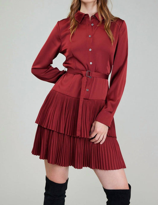 Nyland - Saffira Shirt Dress W/ Pleated Tie