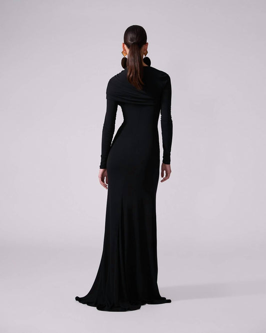 Carolina Herrera - Long-sleeved Draped Gown