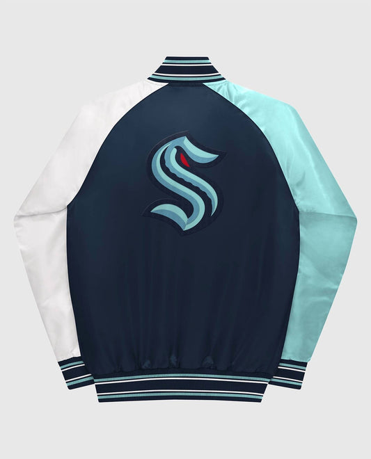 Starter - Youth Seattle Kraken Varsity Satin Full-snap Starter Jacket