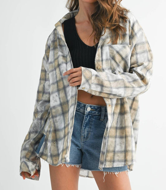 Aemi + Co - Women's Laura Plaid Washed Flannel Shirt