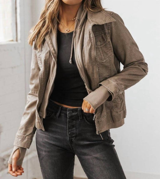 Coalition La - Vegan Leather Hooded Jacket