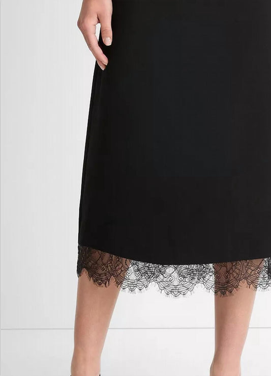 Vince - Lace Paneled Skirt