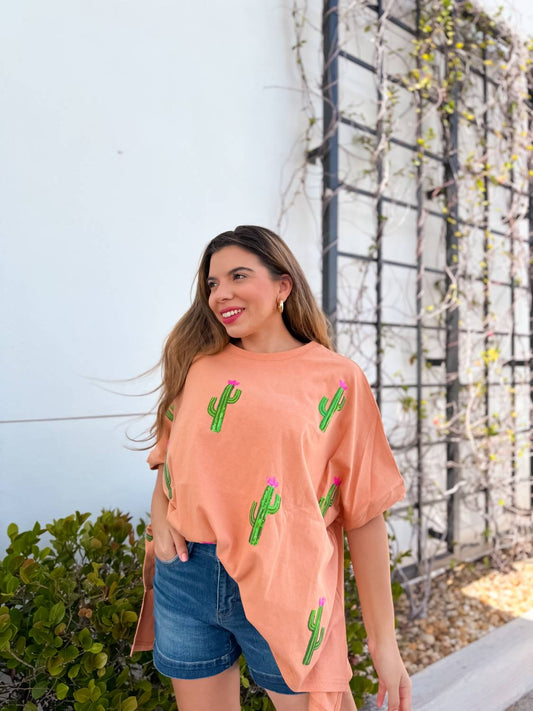 Fantastic Fawn - Desert Dreaming Sequin Cactus Tee