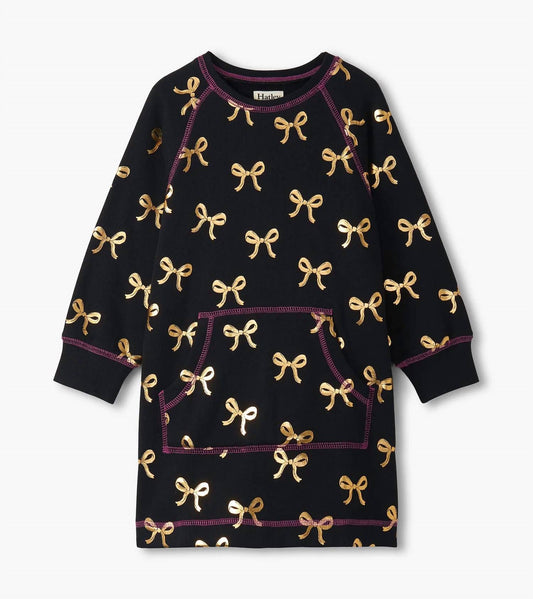 Hatley - Girls' Bows Sweatshirt Dress