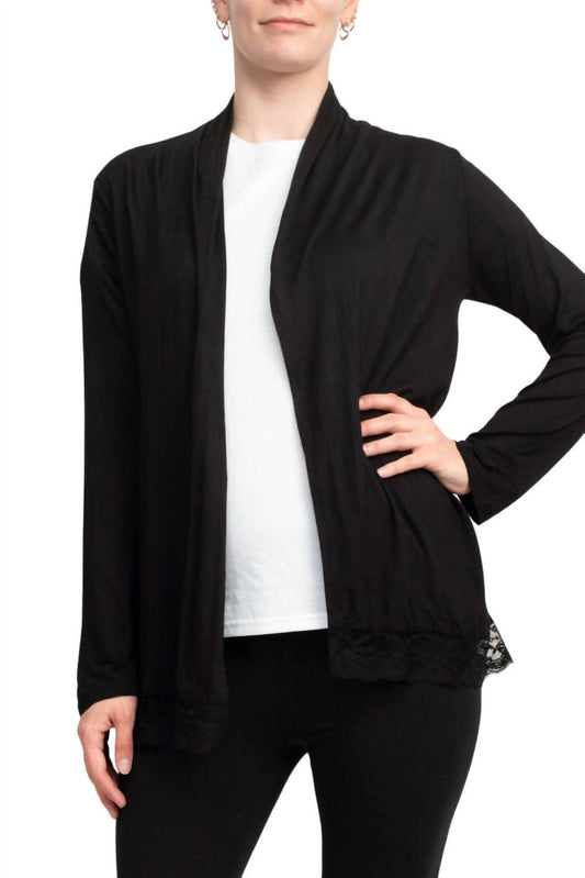 Anne Rose - Open Front Long Sleeve Cardigan