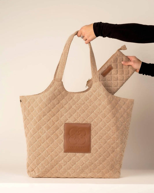 Care Tucker - Maxi Quilted Denim Tote Bag