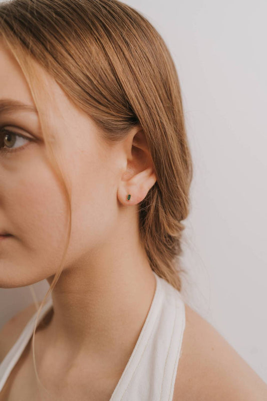 Jaxkelly - Women's Baguette Stud Earrings