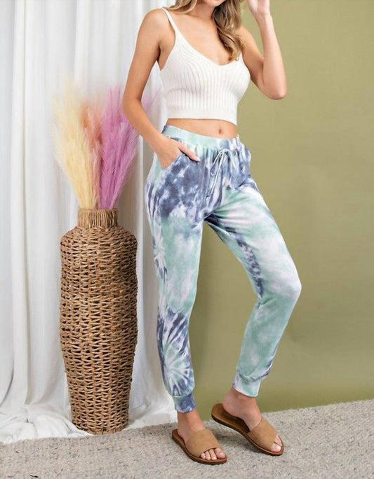 Ee:Some - Elastic Waist Tie Dye Jogger Pants