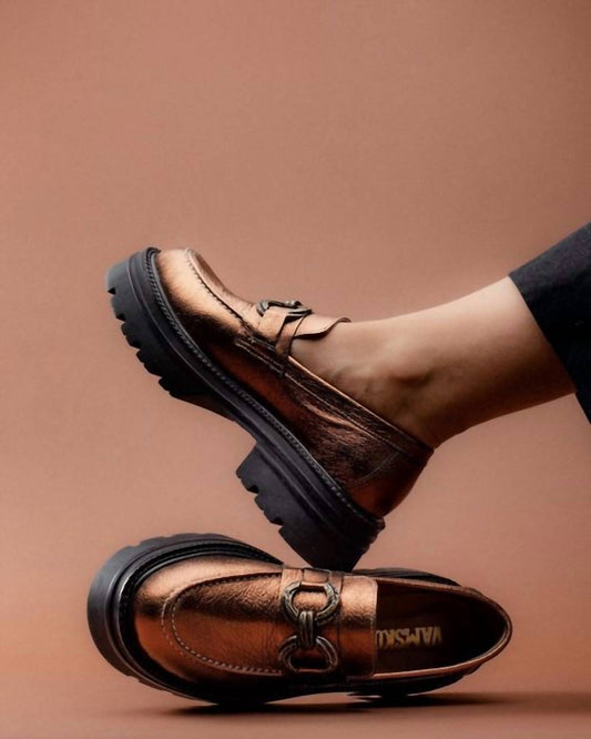 Unity In Diversity - Women's Bothy Metallic Leather Shoes