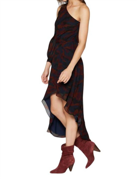 Joie - Sala Silk Camo Print Asymmetrical One Shoulder Dress