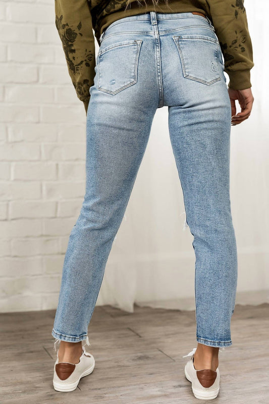 Ampersand Ave - Mom Distress Denim Jean