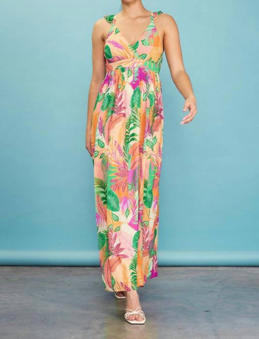 Skies Are Blue - Sweet At Heart Printed Maxi Dress