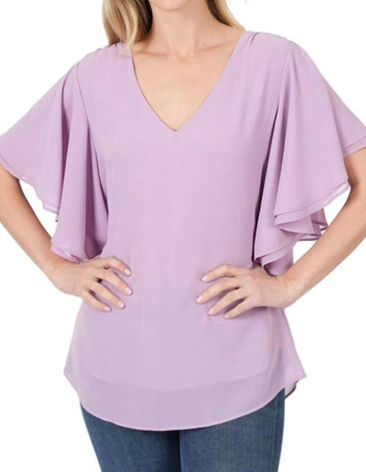 Vanilla Monkey - Woven Double Layer Chiffon Top