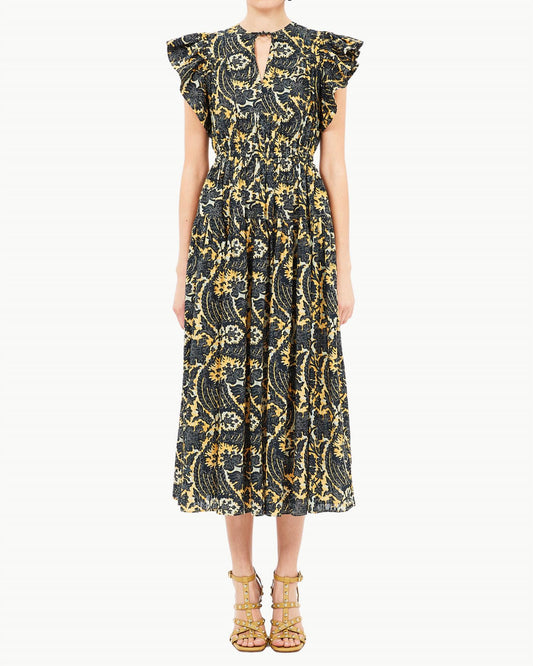 Ulla Johnson - Kairi Flutter Sleeve Midi Dress